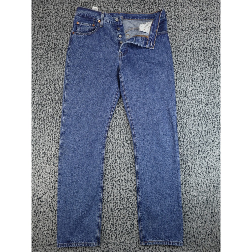 Levi's Premium 501 Original‎ Fit Mens W30 L32 Blue Button Fly Straight Leg